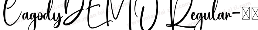 CagodyDEMO Regular字体转换